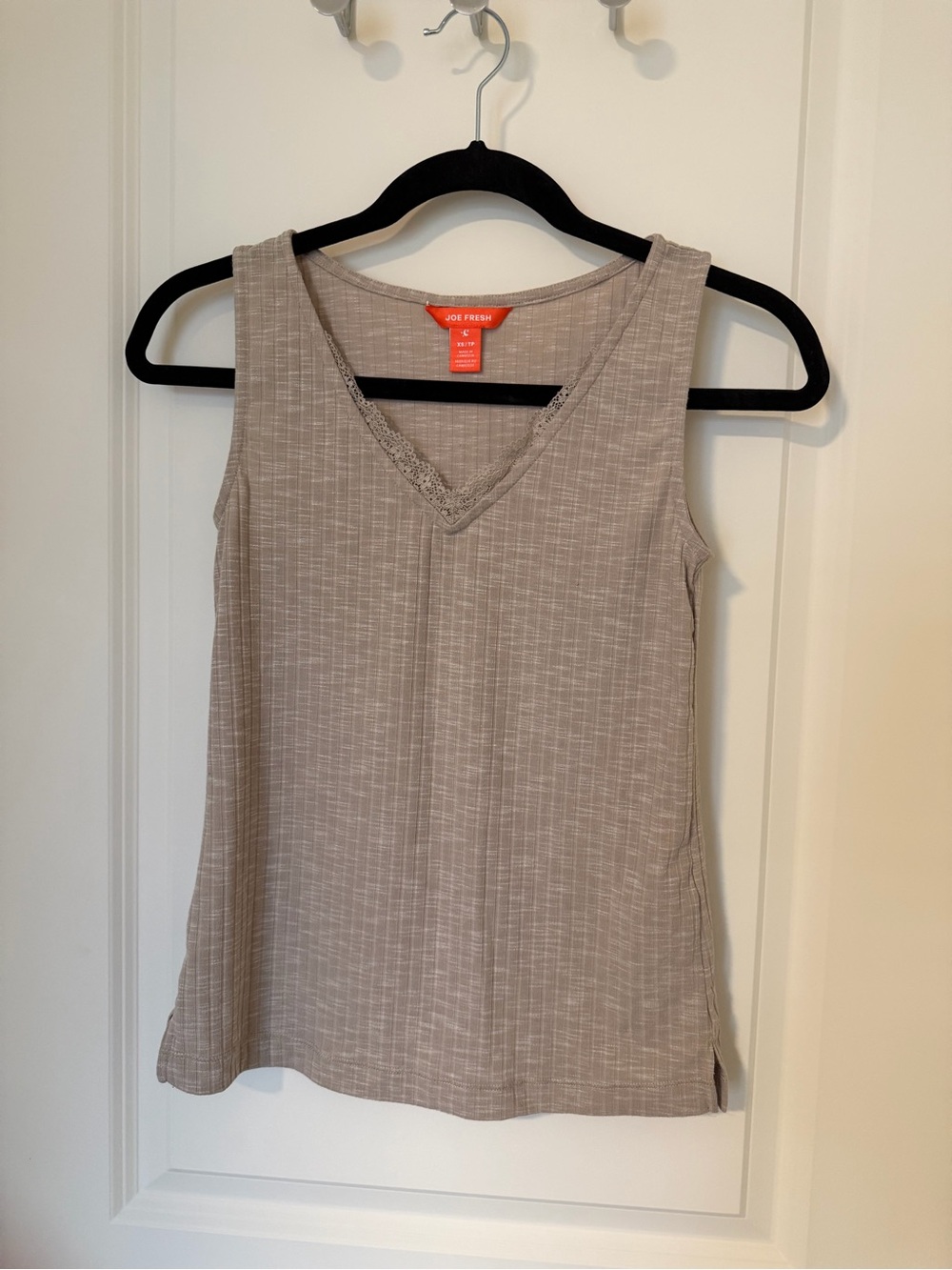 Joe Fresh Taupe Textured V-Neck Tank & bottoms sleep set